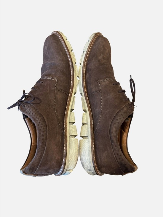 Ecco Men\'s Jeremy Brown Leather Oxford Lace Up Nubuck US Size 11 EU 45 Coffee